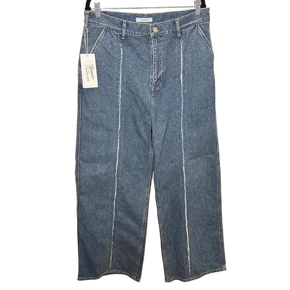 NEW Jieda Cutting Wide Denim Indigo Split Seam Jeans Japan Size 4 US Size 32 - Picture 3 of 16